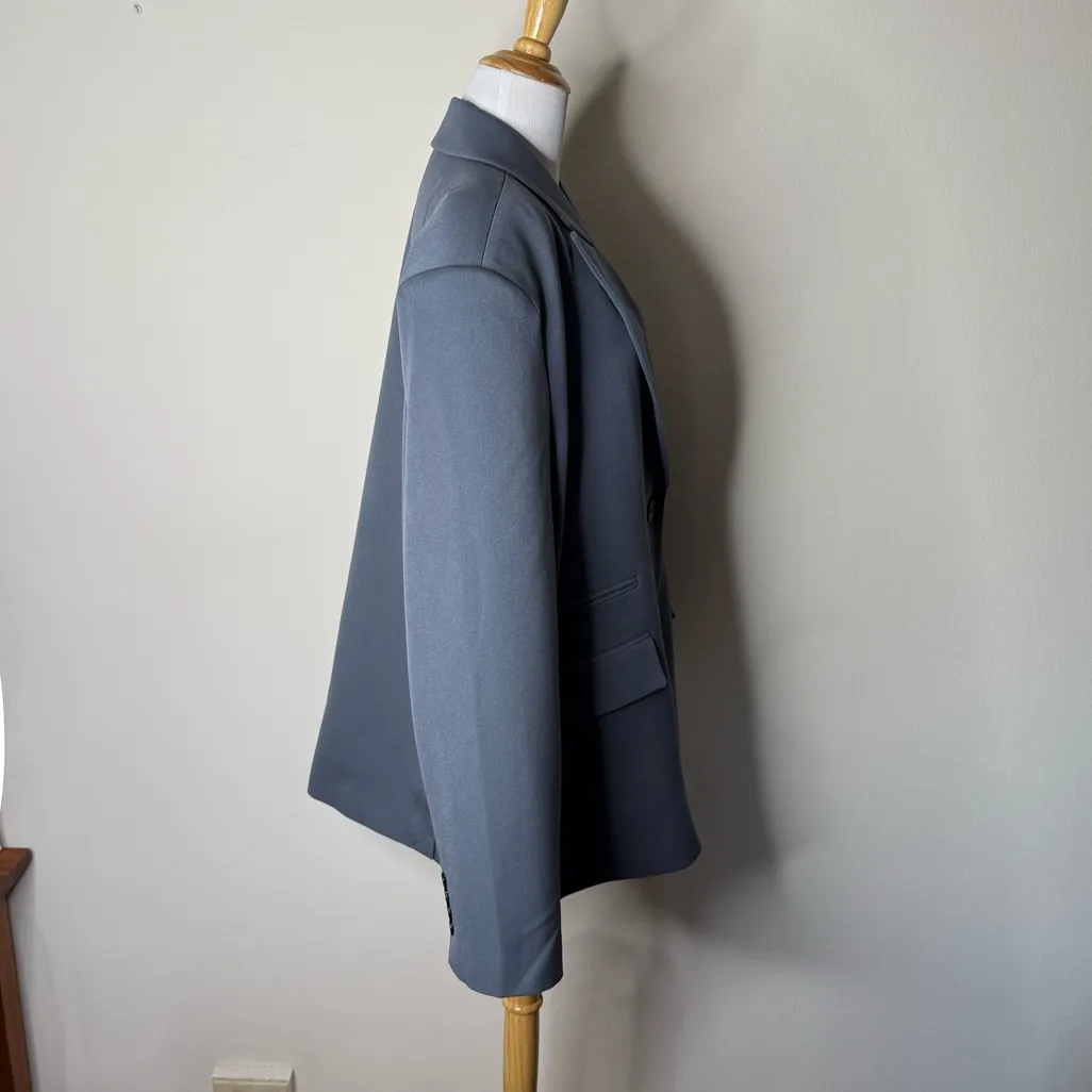 Nasty Gal Charcoal Gray Oversized Tailored Blazer - Image 6