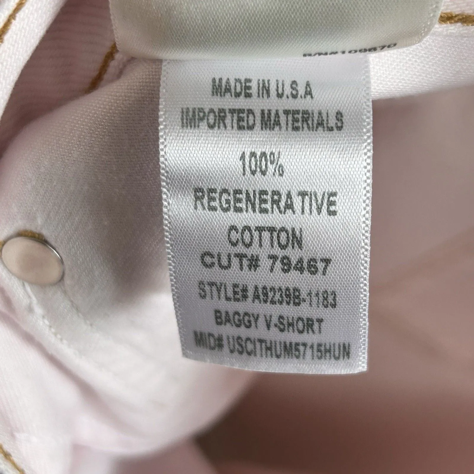 Agolde Baggy Shorts Light Pink Denim Women's Size 32 100% Cotton Casual Summer - Image 8