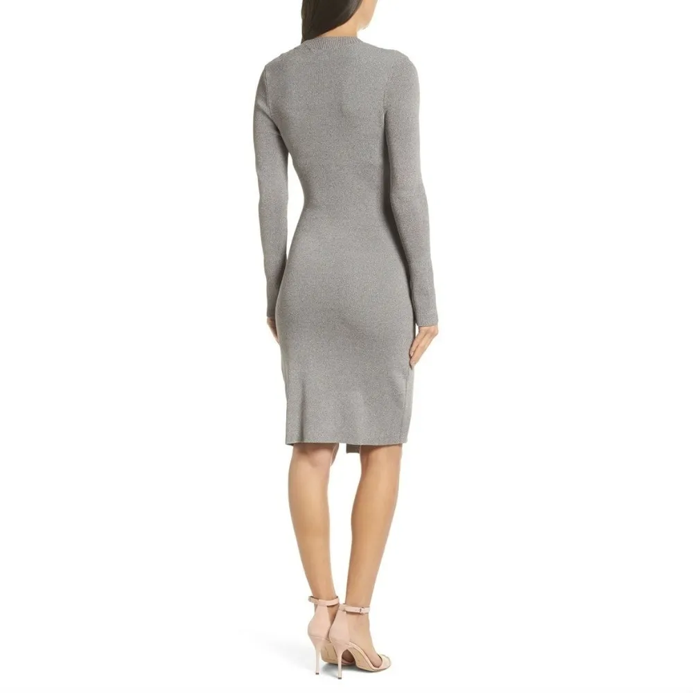 💕ADELYN RAE💕 Faux Wrap Knit Sweater Dress - Image 4