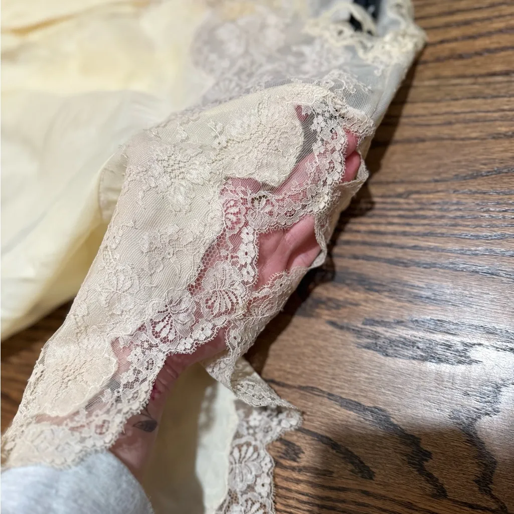 Christian Dior Vintage Satin and Lace Cream White Slip Dress and Robe - Image 14