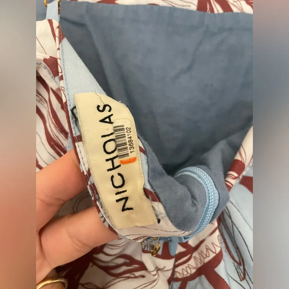 NICHOLAS Mocha Etched Floral Dress “Julie Dress” Size 2 - Image 4