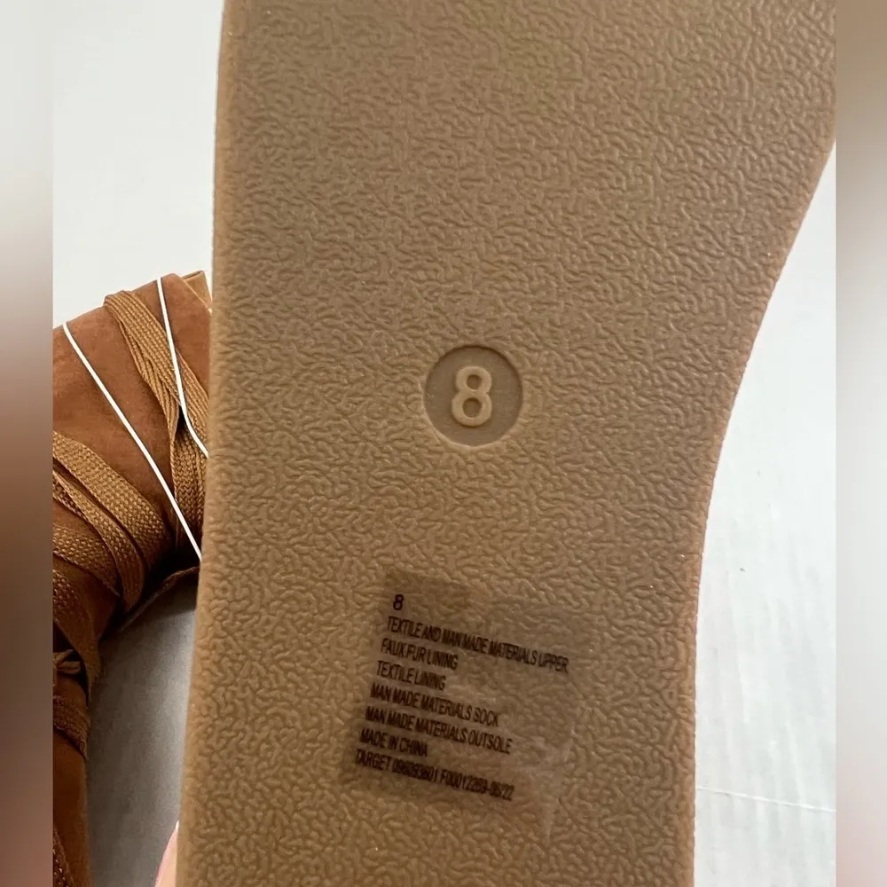 NWT - Universal Thread Birgitte Cognac Winter Boots - Size 8 - Image 10