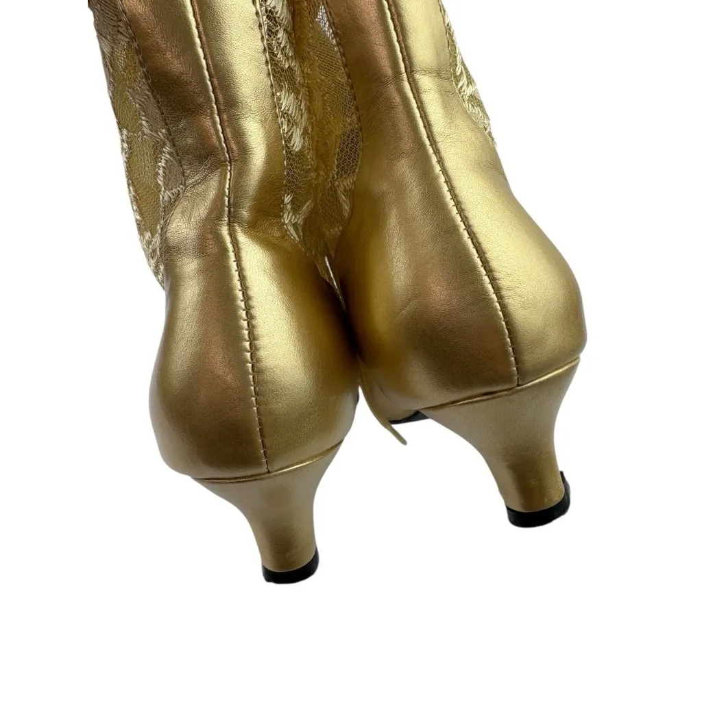*Pleaser Funtasma Dame Boots Womens 9.5? Gold Lace Victorian Gilded Age Cosplay Size undefined - Image 7