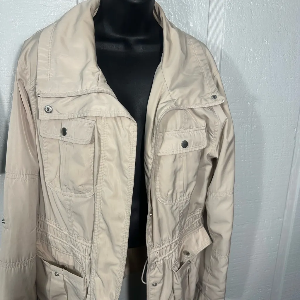 St.Johns Bay Tan Woman’s Zip Front Jacket  Size XL EUC - Image 3