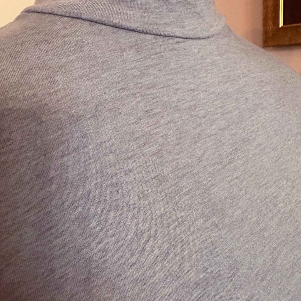 Orvis Heather Gray Blue Perfect turtle neck - Image 2