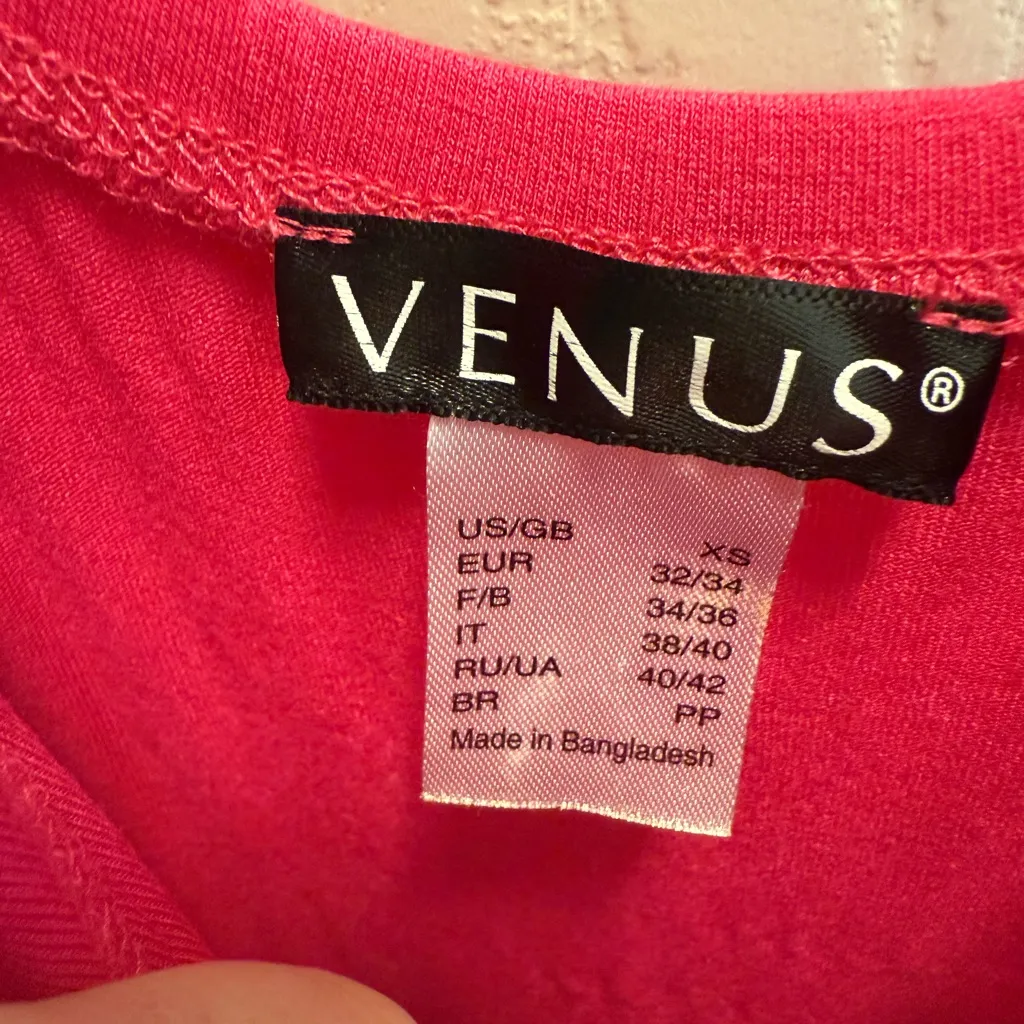 VENUS Hot Pink Maxi Dress Button Detail Sexy XS - Image 4
