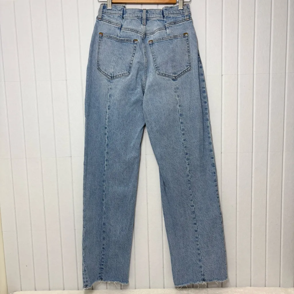 Abercrombie & Fitch High Rise The 90s Light Blue Jeans Curve love Size 27 /4R - Image 3