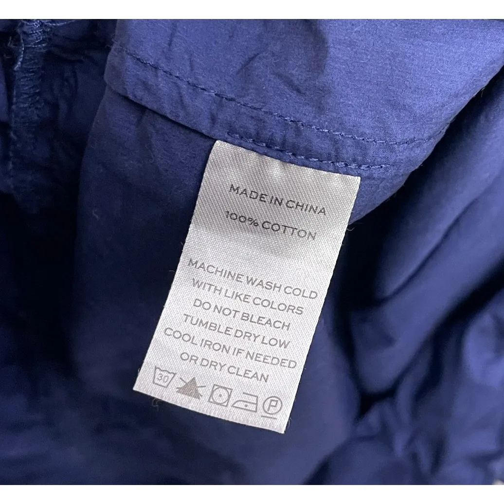 Hill House Nap Dress Navy Blue Midi Smocked Tiered Cotton Cottagecore Boho M - Image 3