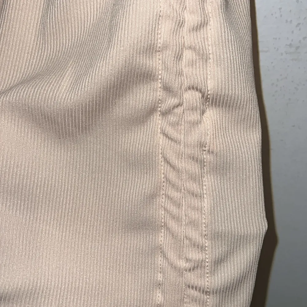 New Sleeveless Bodycon Ruched Short Dress Side Drawstring solid cream - Image 6