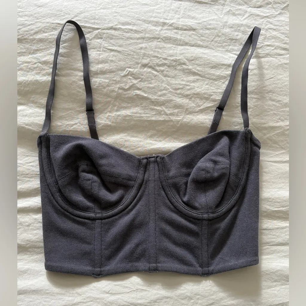 SKIMS Outdoor Bustier Crop Top Ash Sexy Coquette Y2K Style - Image 8