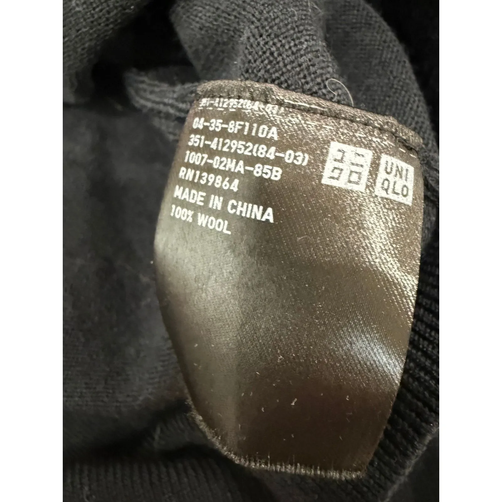 Uniqlo U Black Wool Knit Turtleneck Sweater Academia Minimalistic Women-S - Image 4