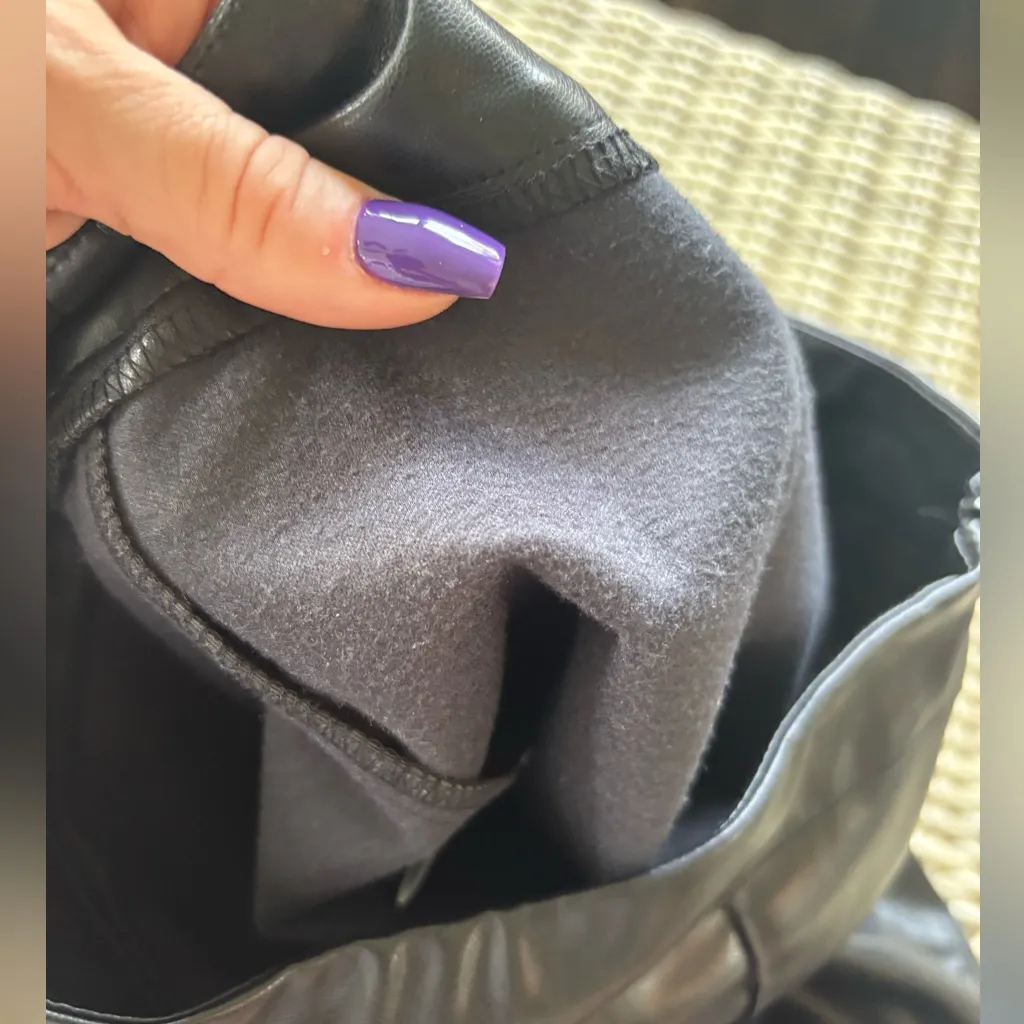 Princess Polly Braden Pleather High‎ Rise Flare Black Pant 4 gothic grunge - Image 8