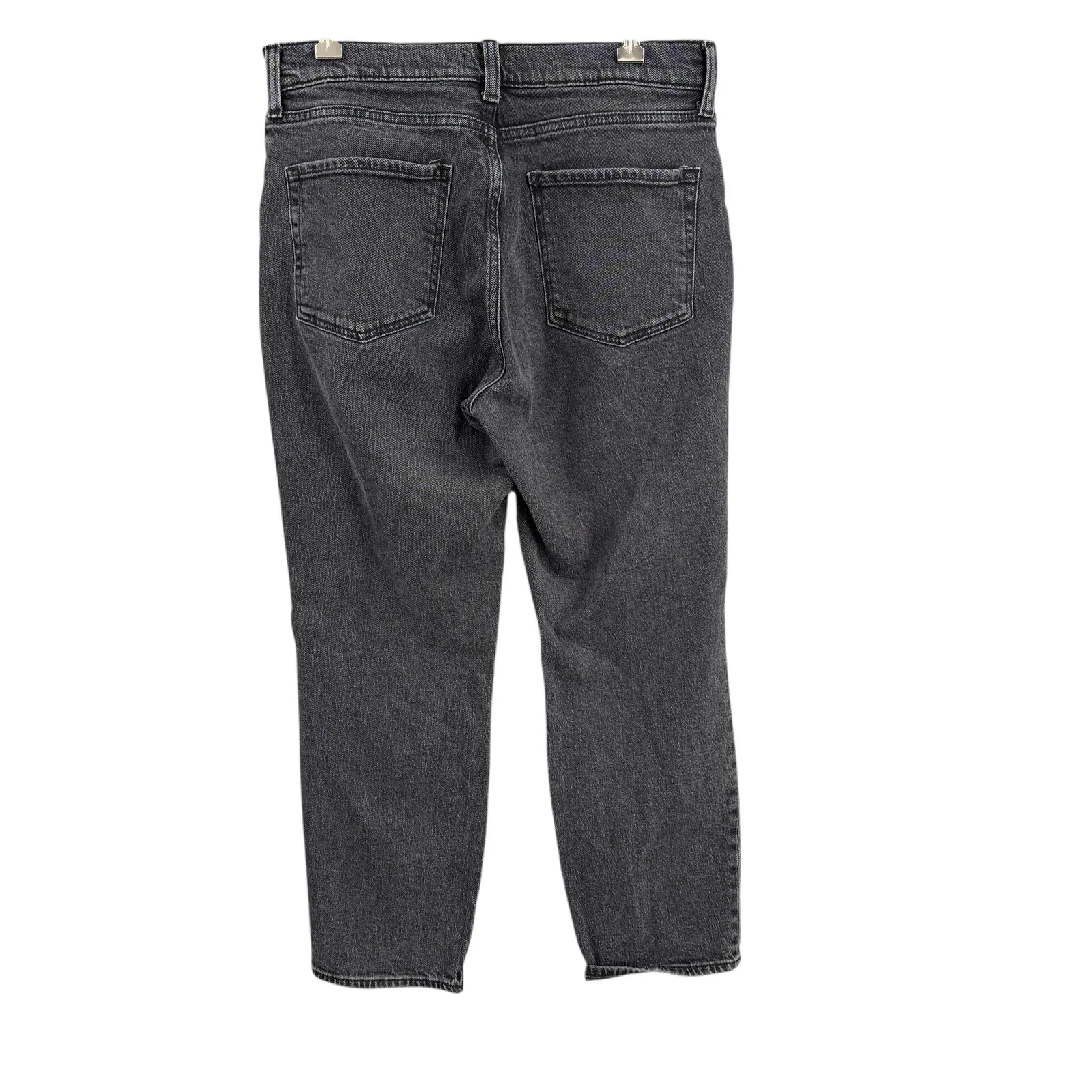 Nordstrom Womens High Rise Slim Crop Jeans Size 28 Black Stretch Denim - Image 3