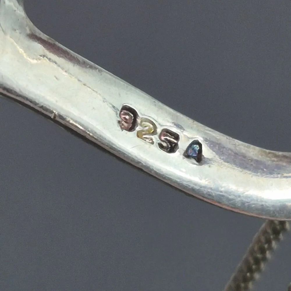 Vintage Sterling Silver Chain and Open Heart Pendant Necklace 18" Valentine Gift - Image 6