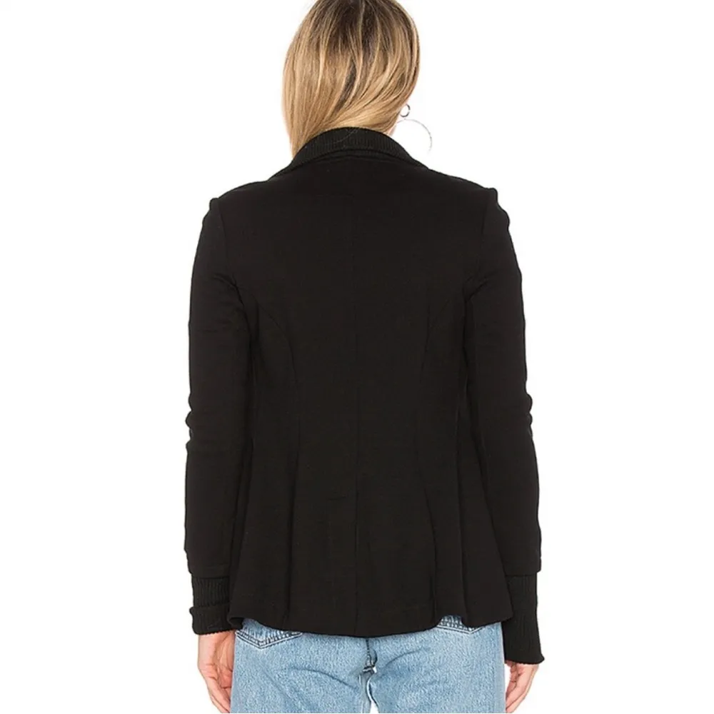 Bailey 44 Britto Wool Jacket Buttons XS Black Military Funnel Neck Classic Edgy - Image 4