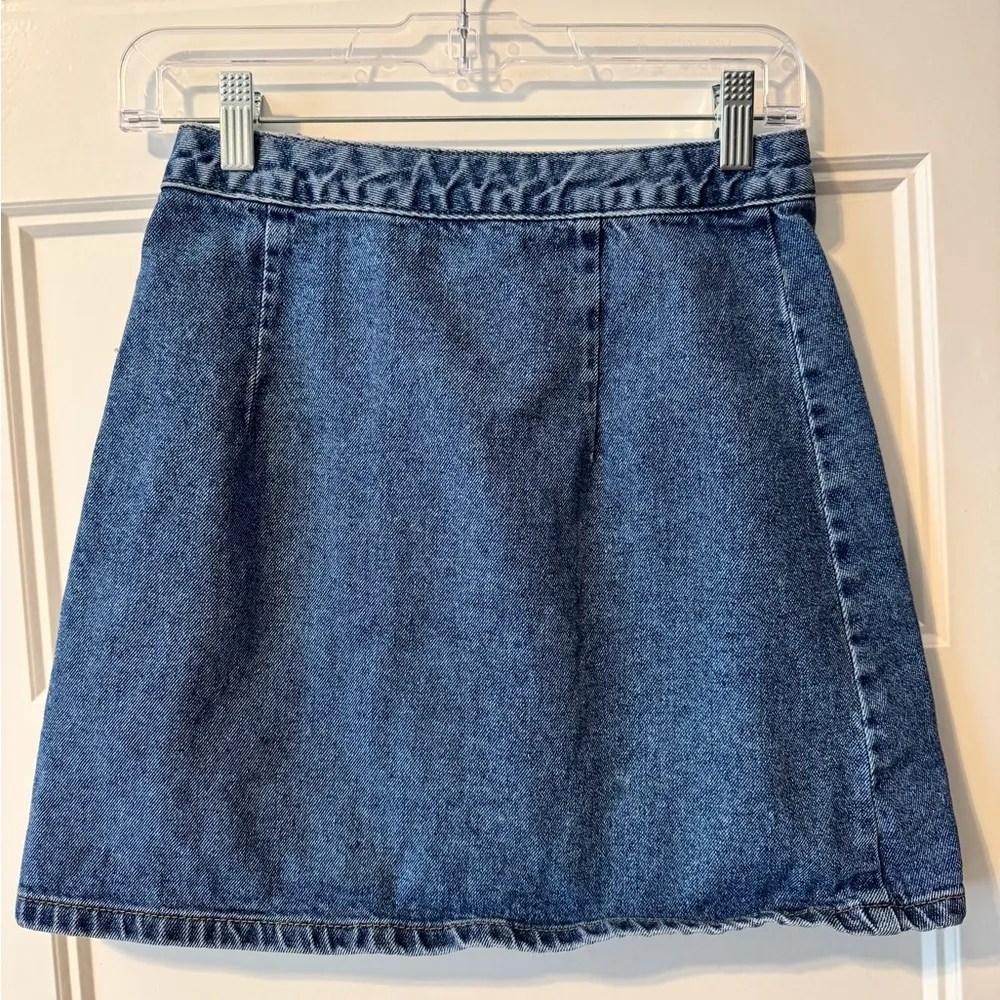 ASOS Button Front Denim Skirt Size 2 - Image 2