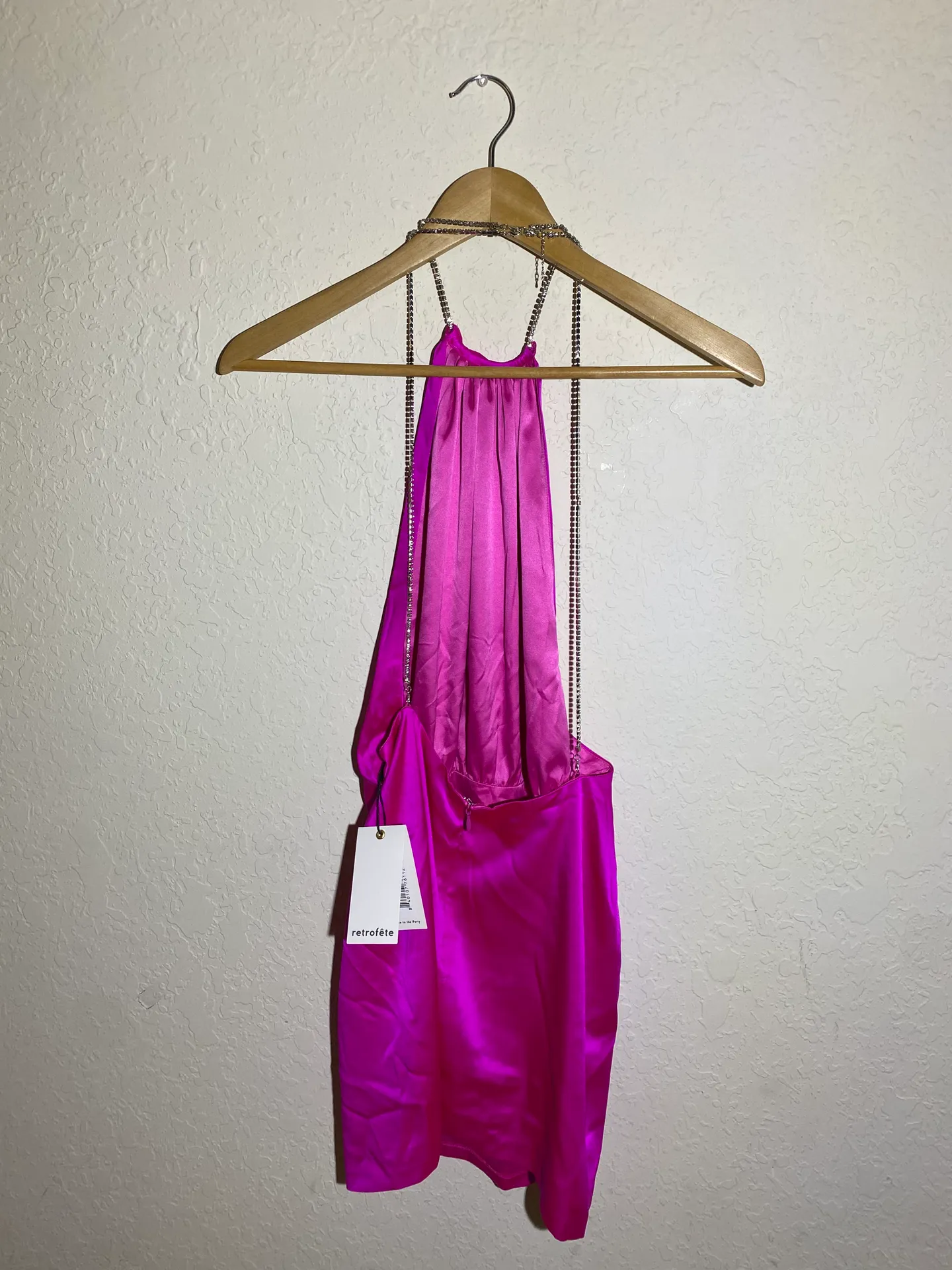 New With Tags Retrofete Anahita Dress In Neon Pink ( S )  - Image 2