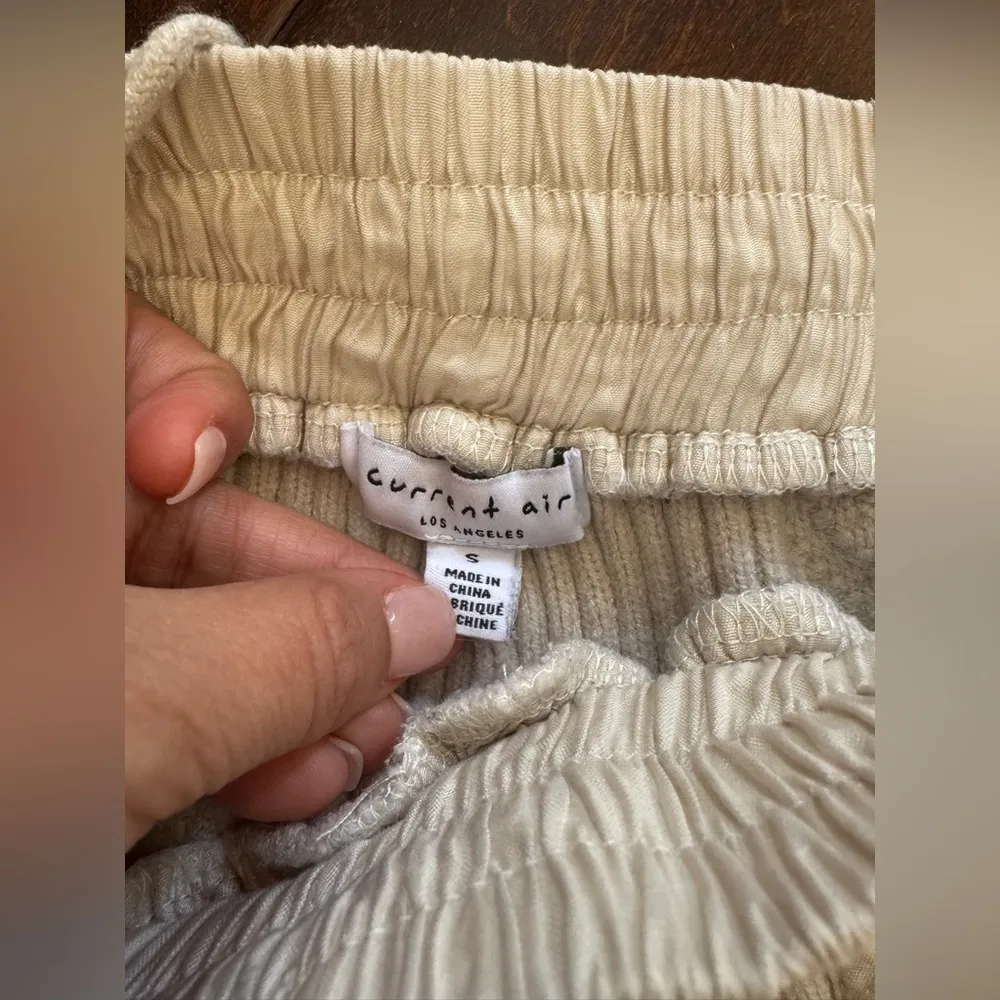 CURRENT AIR LOS ANGELES IVORY JOGGER PANTS SMALL DRAWSTRING KNIT‎ - Image 3