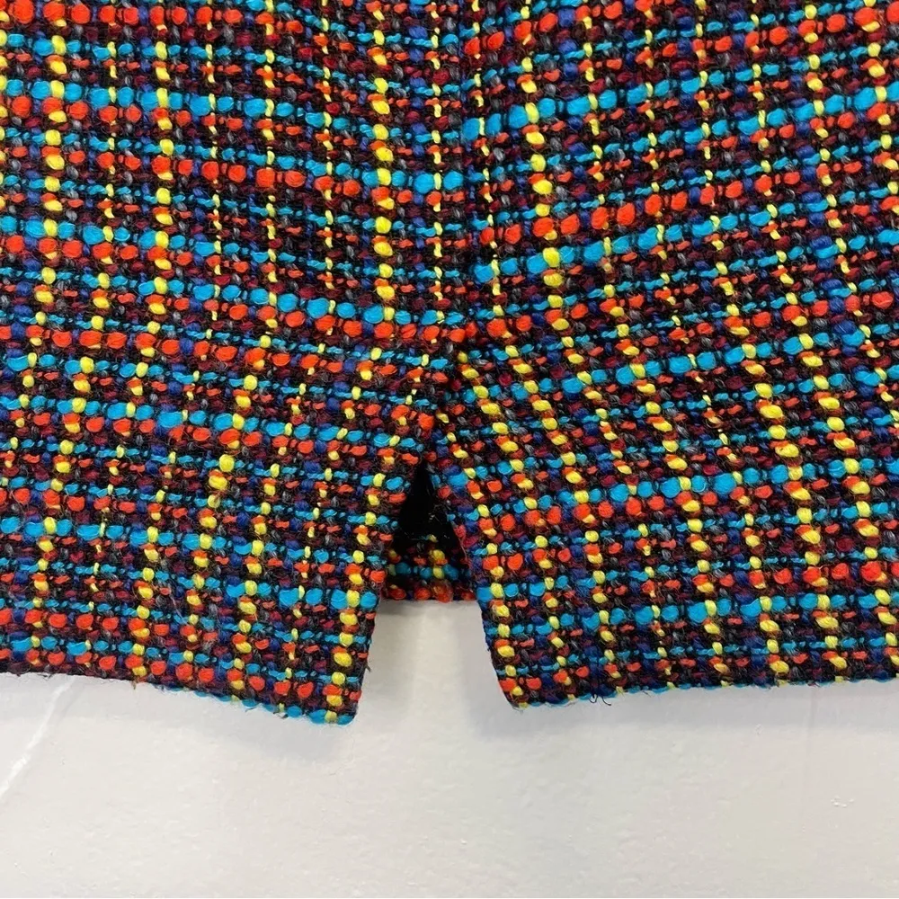 Kate Spade tweed wool blend colorful mini skirt size 2 - Image 5