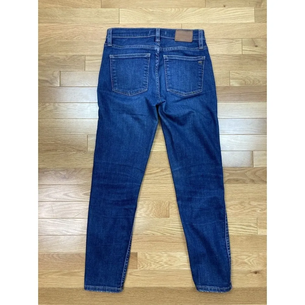 Madewell 9" High Riser Skinny Skinny Crop Jeans Womens 26? Dark Wash Style E8793 - Image 6