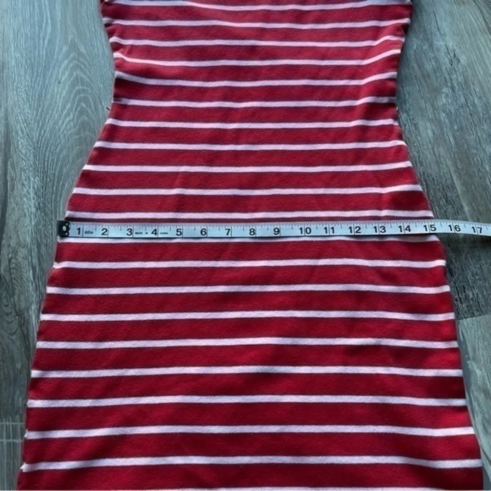 White & red stripped bodycon dress size xs/s​ - Image 5