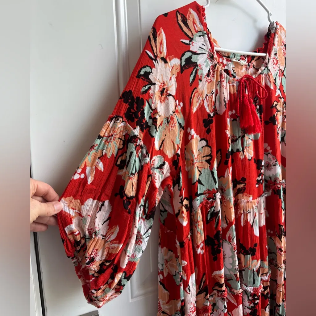 Easel Women’s Floral Boho Smock Dress - Image 2