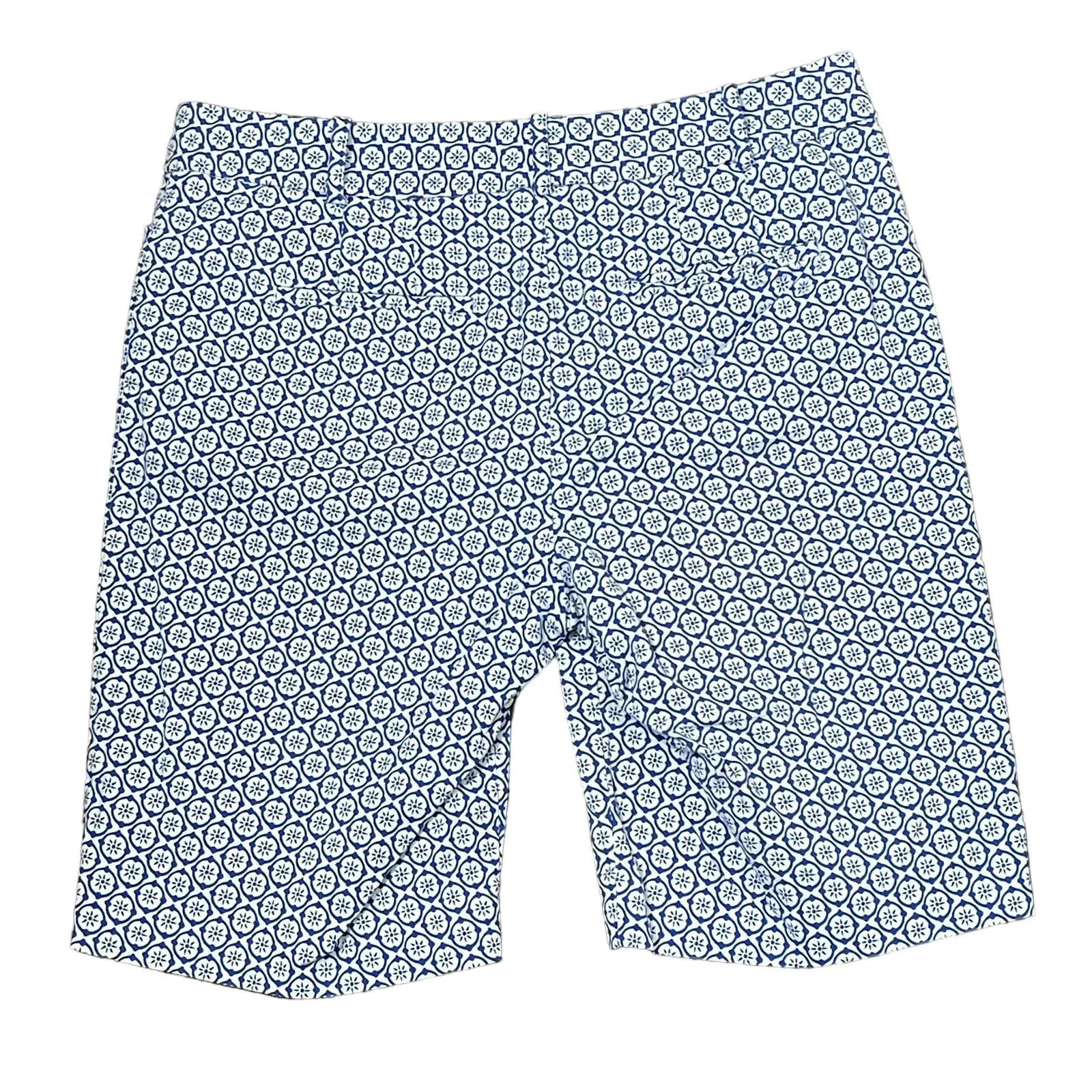 Talbots The Weekend Shorts Size 4‎ Blue White Pattern Cotton Stretch 32X10 - Image 8