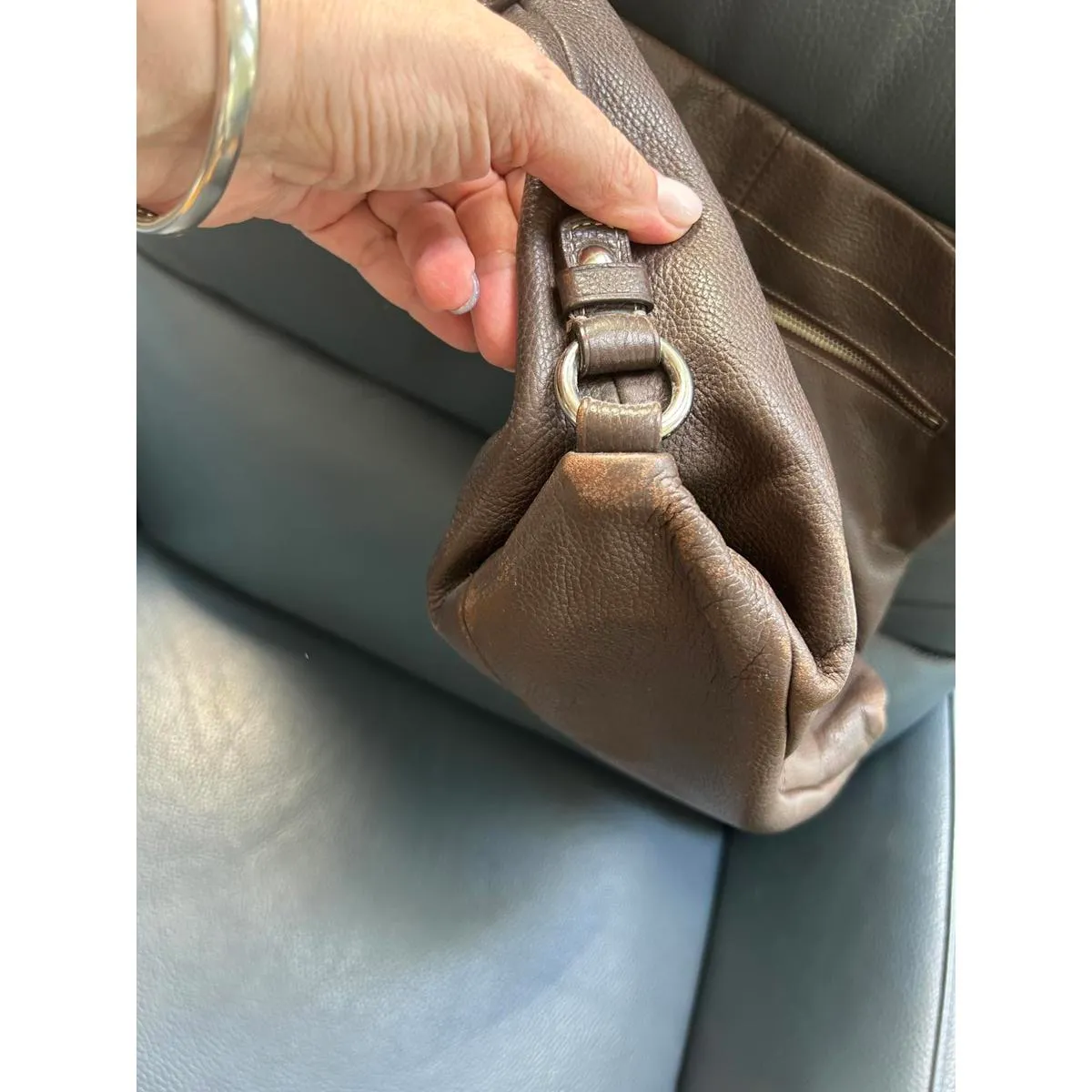 COACH Brown Leather Shoulder Bag - Image 4