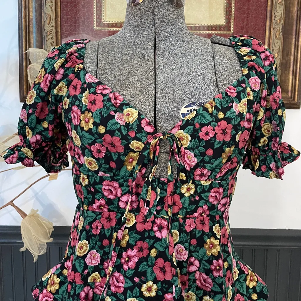 NWT Buddy Love Tammy Ruffle Floral Botanical Key Hole Mini Dress - Image 5