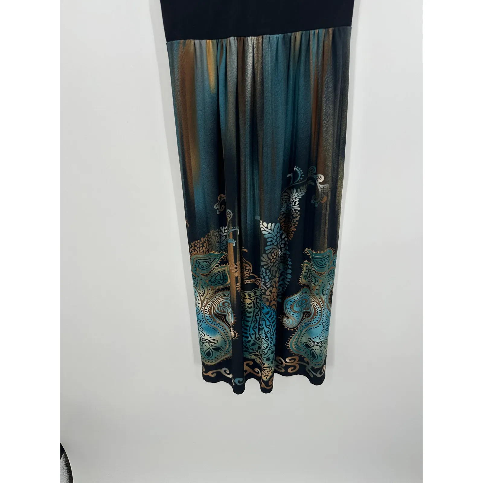 Y2K Babydoll Midi Dress Size 10 Vtg Dark Romantic Whimsigoth Forest Fairy Belt - Image 3