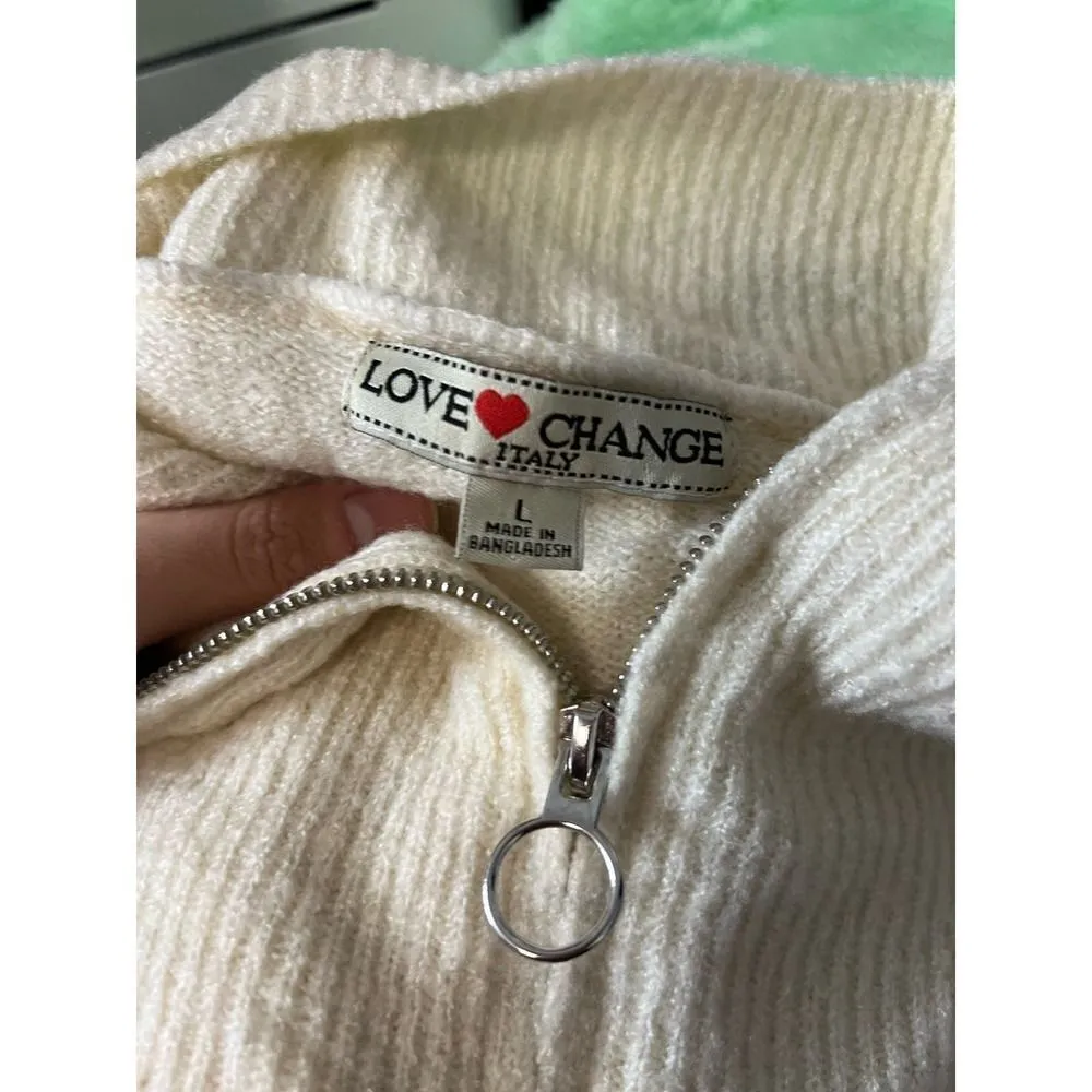 Love change cream sweater Size L - Image 4