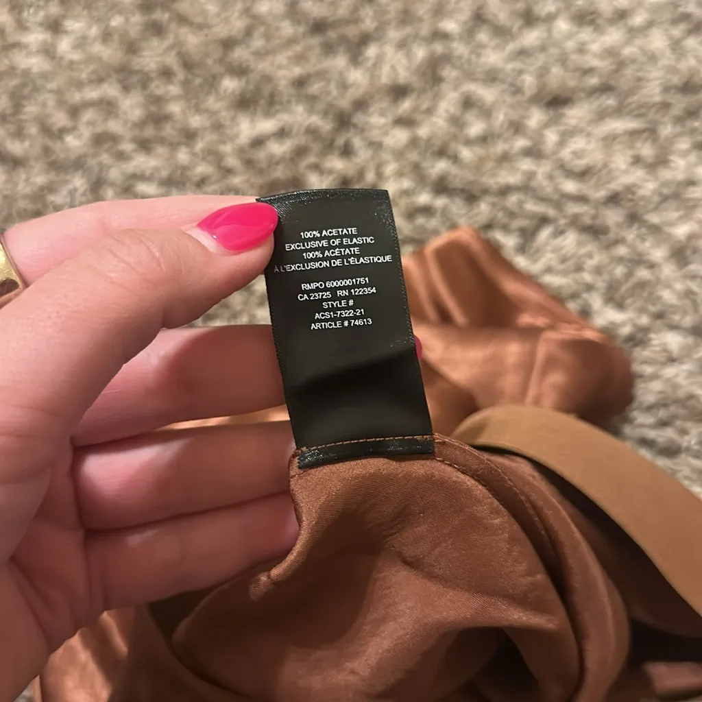 Babaton Aritzia Slip Skirt Brown Size 4 - Image 5