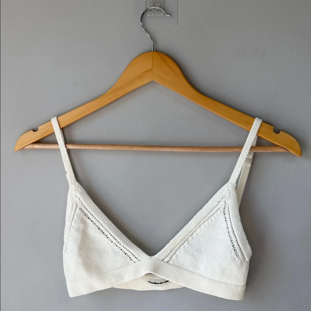 Maniere de Voir Knit Bralette Small Cream - Image 2
