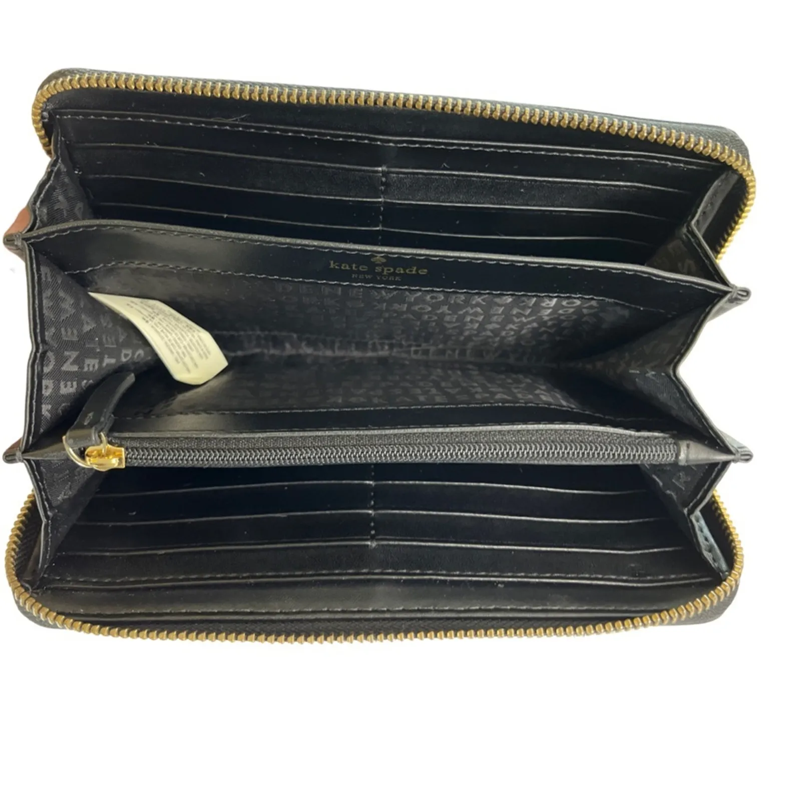 Kate Spade New York Helena Black Leather Studded Zip Around Continental Wallet - Image 4