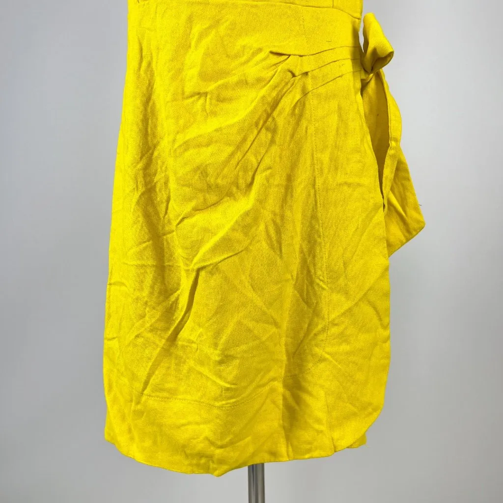 NWOT Farm Rio Yellow Linen Blend Bow-Knot Sleeveless Mini Dress Size M - Image 7
