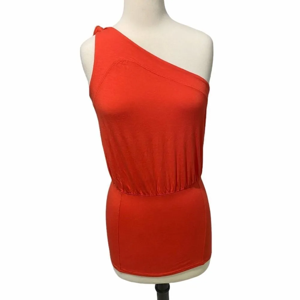 Free People‎ Shindig One Shoulder Top Orange Large - Image 2