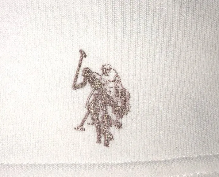 USPA Boxy Cropped Sweatshirt White XL Copper Long Sleeve - Image 9