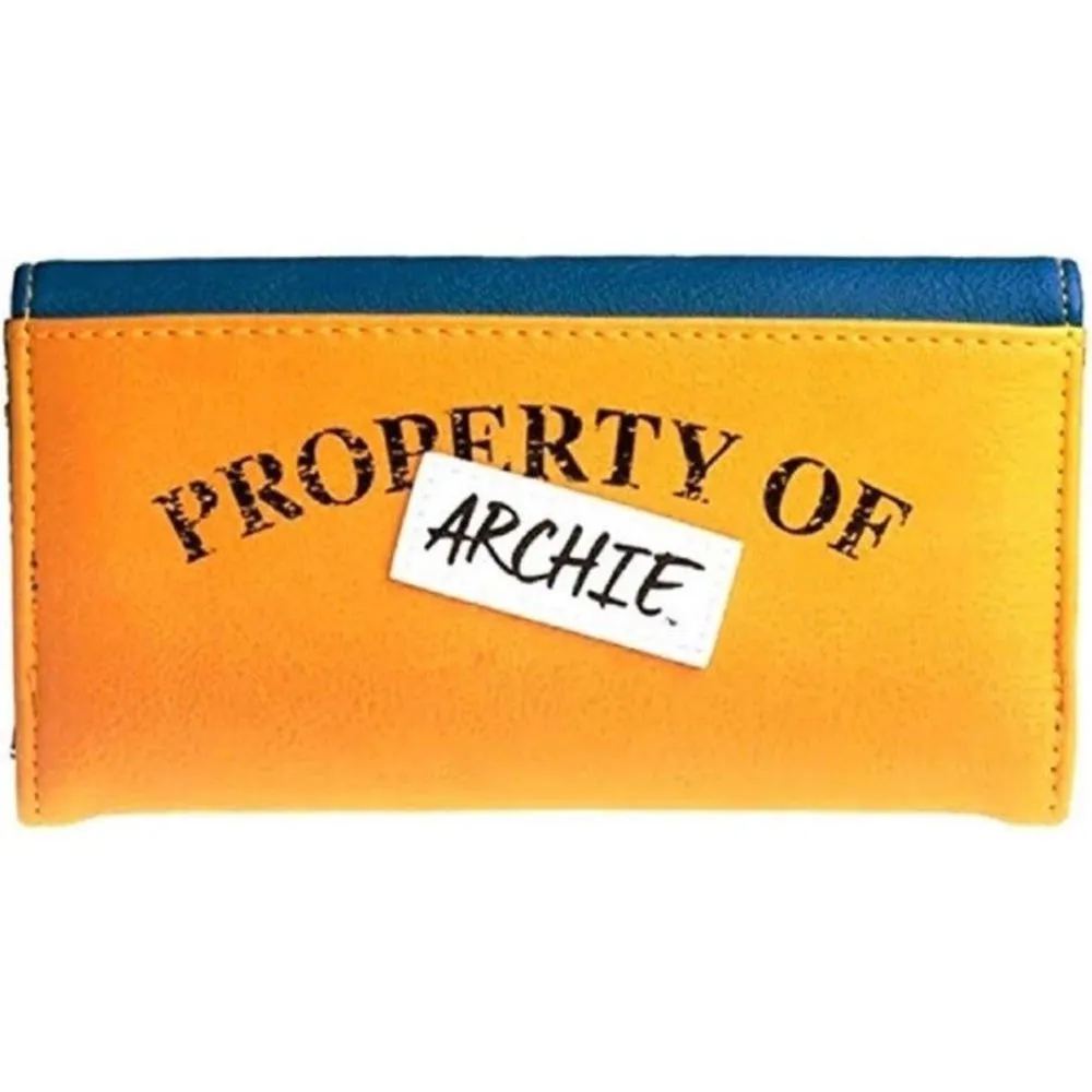 Riverdale Bulldog Mascot Zip Around Hand Purse Clutch Wallet Gold - Image 3