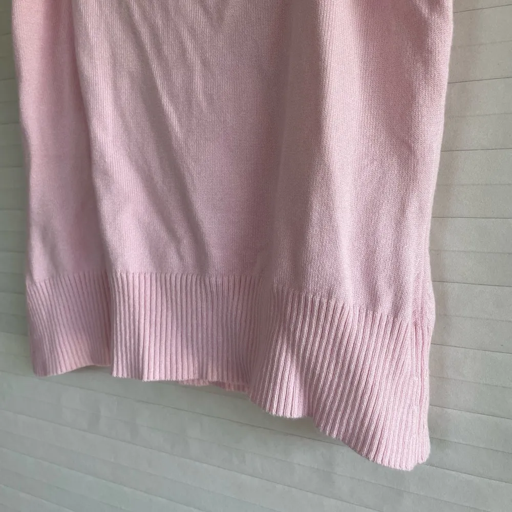 Hillard & Hanson Light Pink Sweater Embellished Tank Top - Image 5