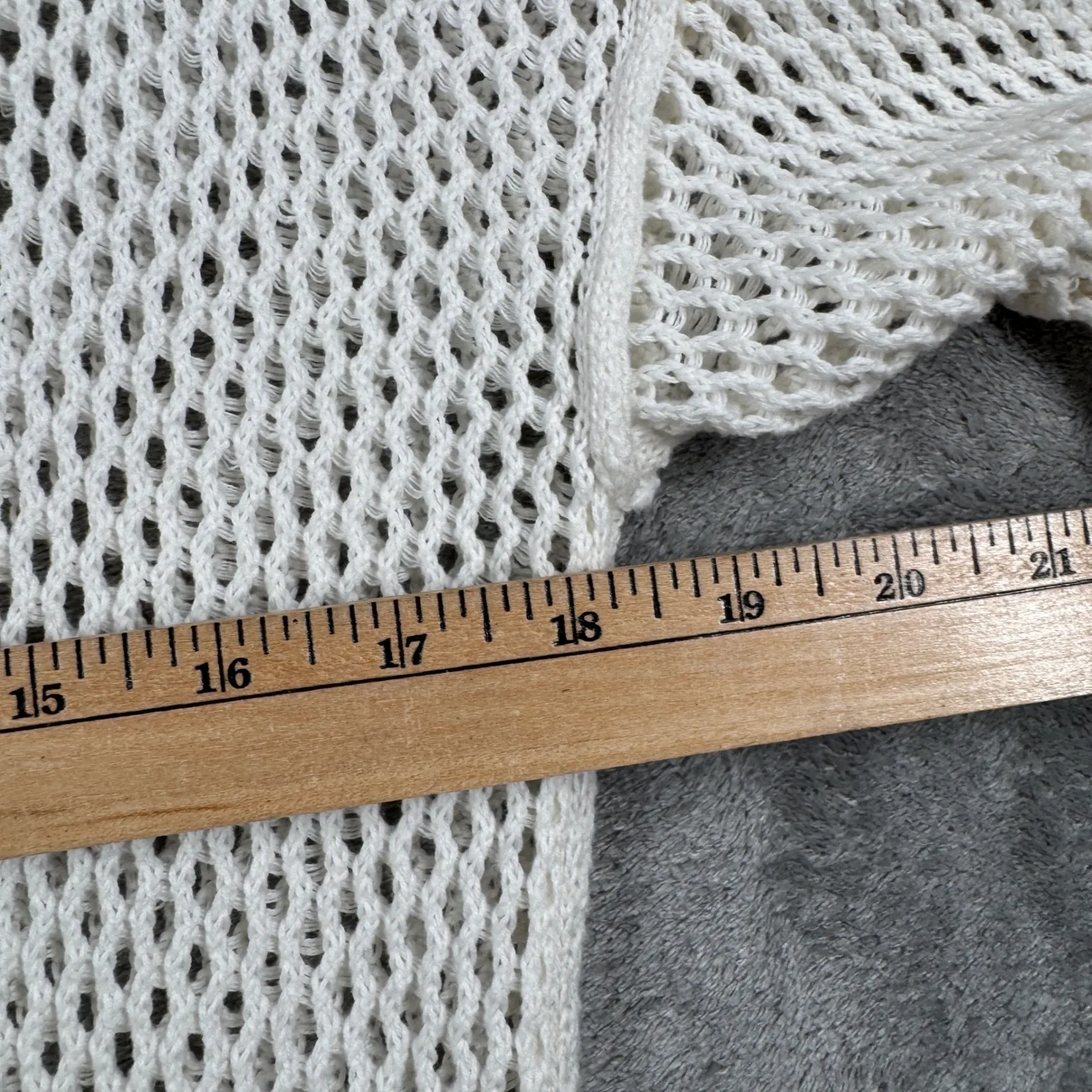 Liz‎ Claiborne Sweater S Open Knit Cotton Tunic Beach Cover Up Coastal Boho Chic - Image 8