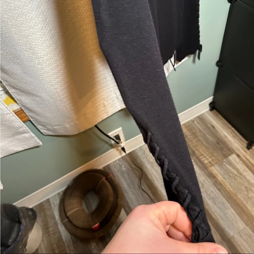 Max Studio Black Fitted corset sweater front L - Image 7