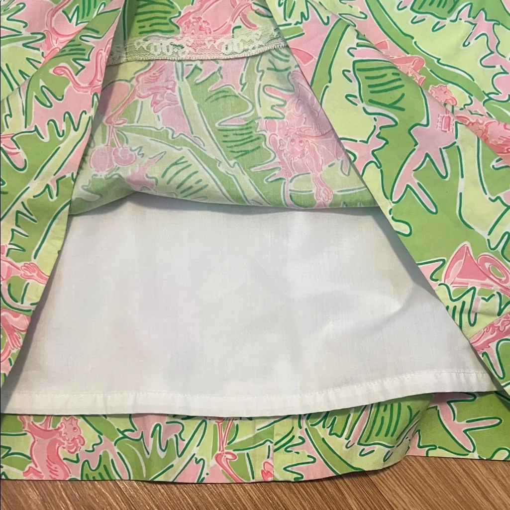 Lilly Pulitzer vintage Vibrant Green and Pink Dress white label excellent cond. - Image 6