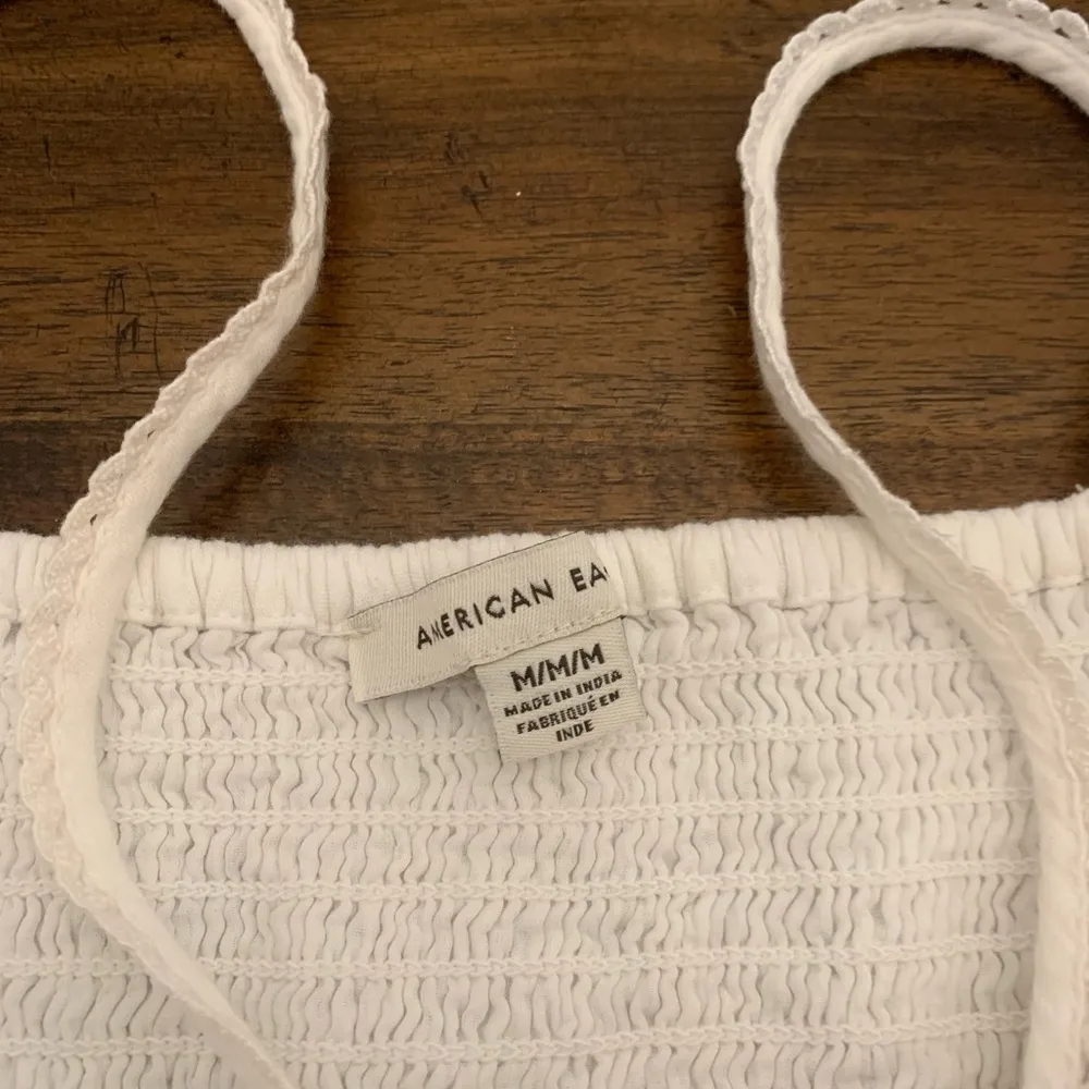 American Eagle Dress Women’s Medium White Mini Dress Ruffles Sleeveless - Image 2