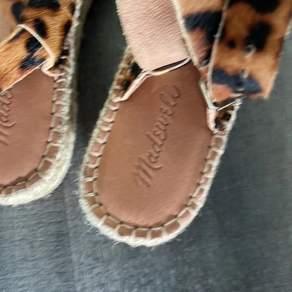 Madewell The Malia Espadrille Leopard Sandal NEW - Image 5