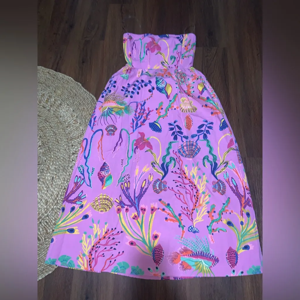 Banjanan Simona Dress in Orchid $400 S boho strapless fall revolve formal party Purple - Image 3