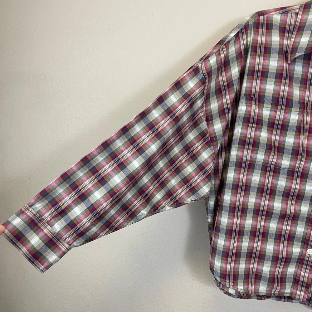 Denim & Supply Ralph Lauren Western Plaid‎ Button Down Shirt Roll Tab Sleeves L - Image 6