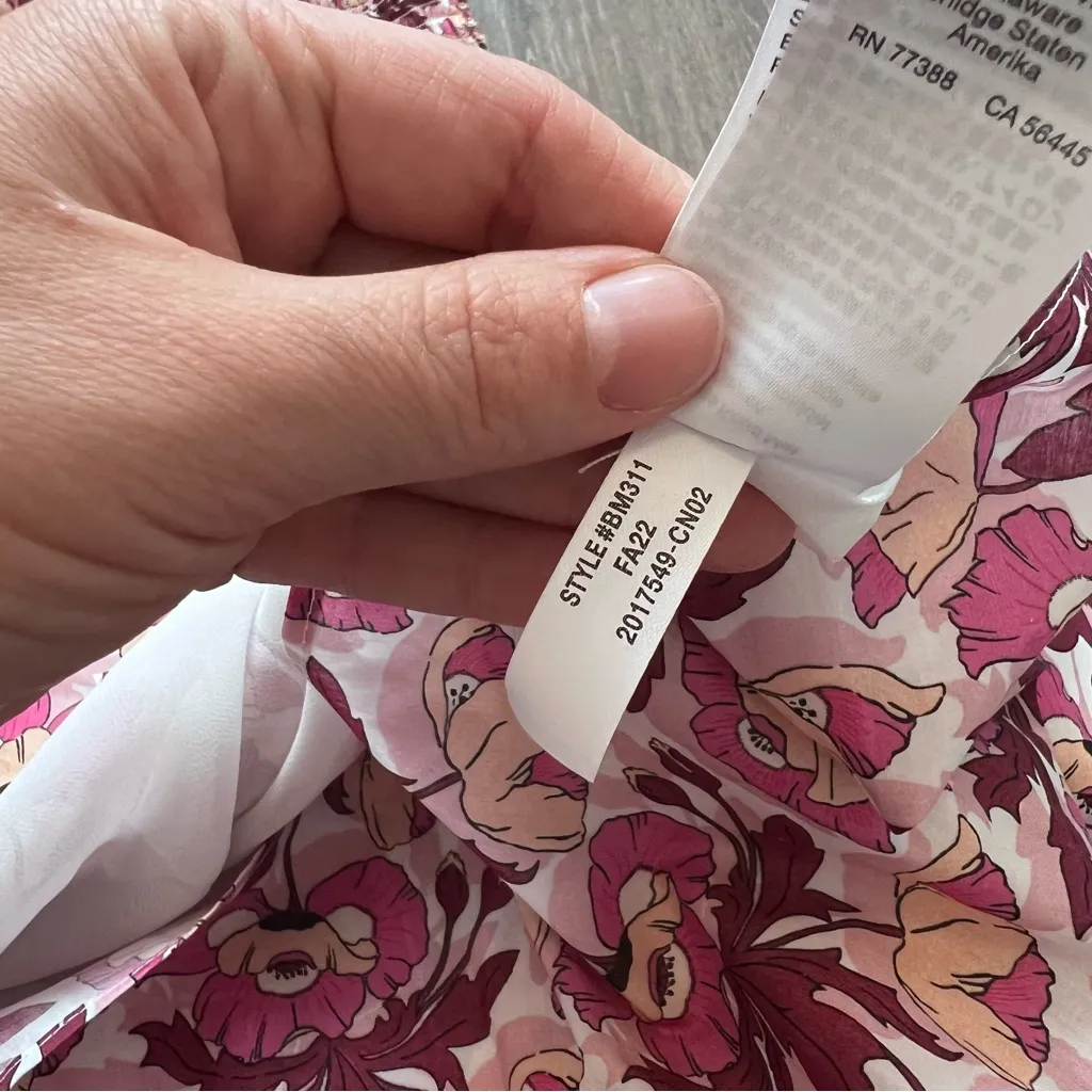 NWT J.Crew Liberty fabric‎ smock waist midi dress butterfield floral print - Image 9