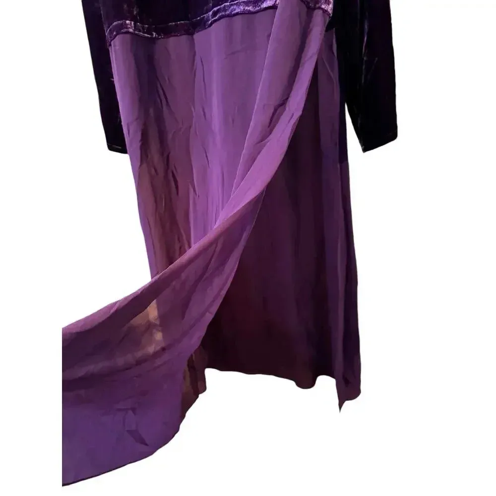 Eileen Fisher M Purple Silk Rayon Velvet Duster Mature STUNNING Minimialist - Image 4