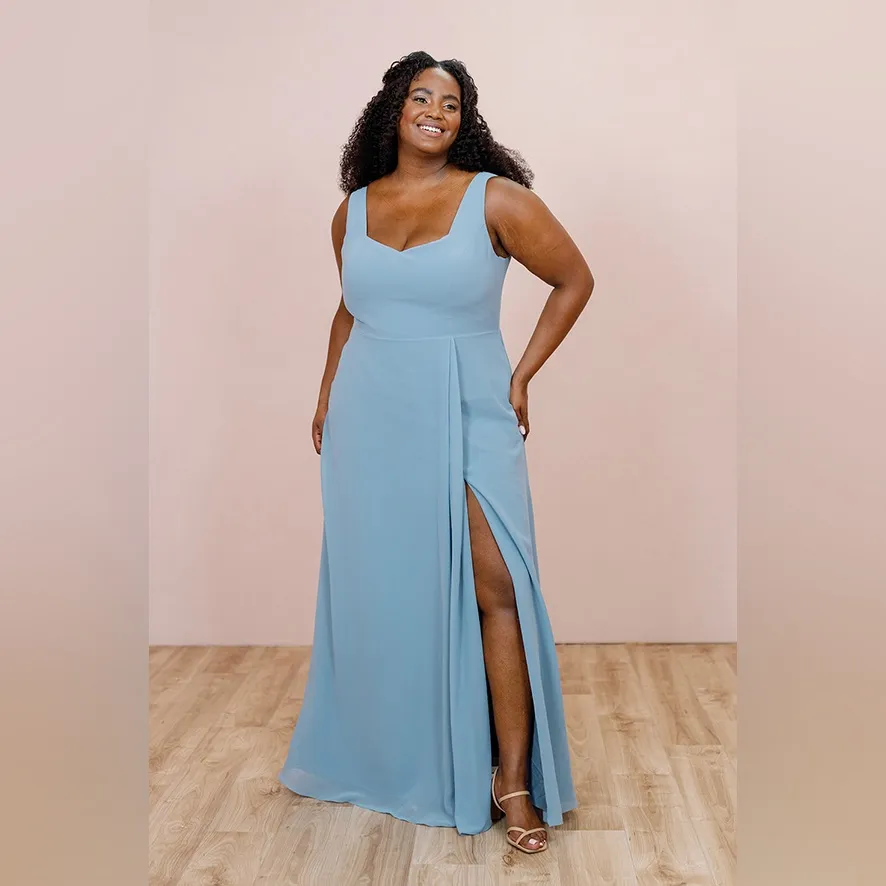 Revelry Madeline Convertible Chiffon Bridesmaid Dress in Sage Green Size undefined - Image 10