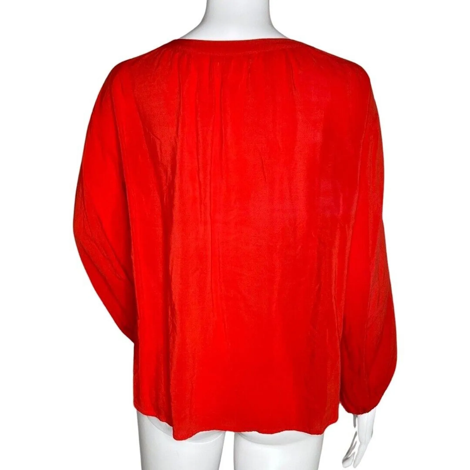 Velvet by Graham & Spencer Shirt Womens Small Red Orange‎ Blouse Office Casual Size M - Image 4